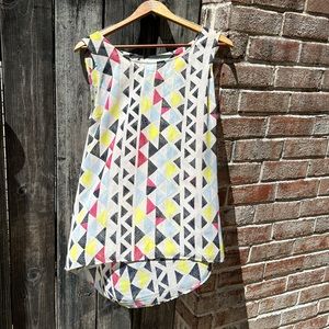 TRIBAL Jeans Tunic Sleeveless Geometric Shape Pastern
